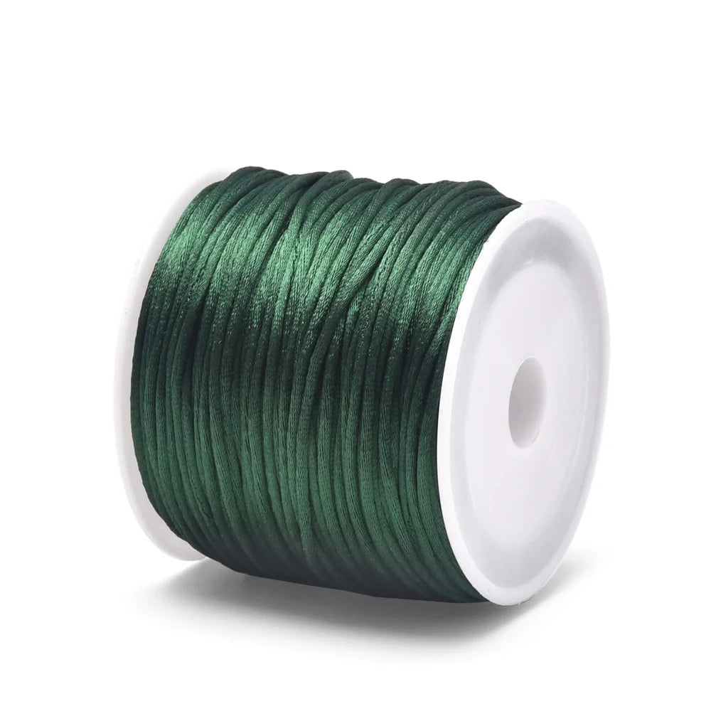 Cordón de cola de ratón satinado de 1,5 mm – Nylon, 24 yardas (22 m)