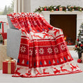 Manta de franela navideña roja de invierno, suave y cómoda para sofá, cálida manta de felpa navideña, decoración navideña, mantas multifuncionales