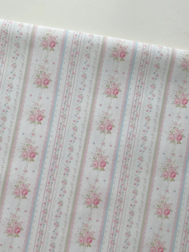40 Pieces Of Thin Cotton Fabric Flower Wall Rose Flower Fabric Shirt Pajamas Toy Doll Clothes Handmade Fabric