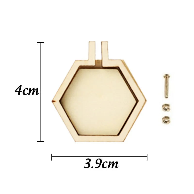Mini Wooden Embroidery Hoop Set — 10 Pieces