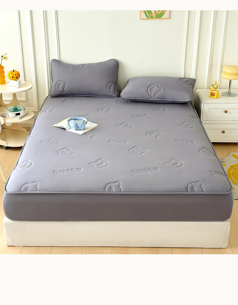 Ultrasonic Quilted Waterproof Mattress Protector – TPU, Anti-Mite, Baby-Safe, 6 Sizes