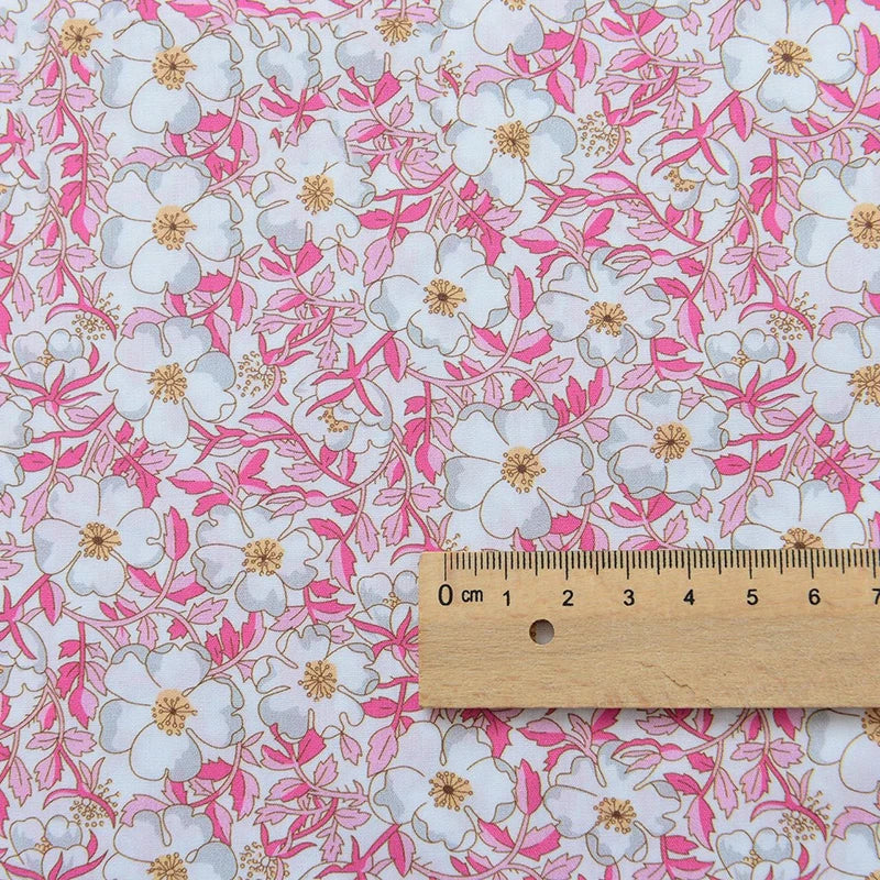 Fabric - 40 Precut Strips (6.35 X 49.78 cm) for Quilting And Sewing, 20 Floral Prints Assortment, 100% Material,