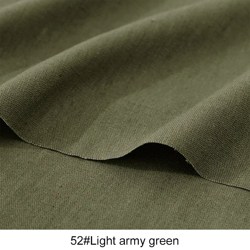 0.5m/1m/2m Pure Color Faux Cotton Linen Fabric Soft for DIY Clothing Curtain Storage Bag Home Textile Tablecloth Sewing Fabric