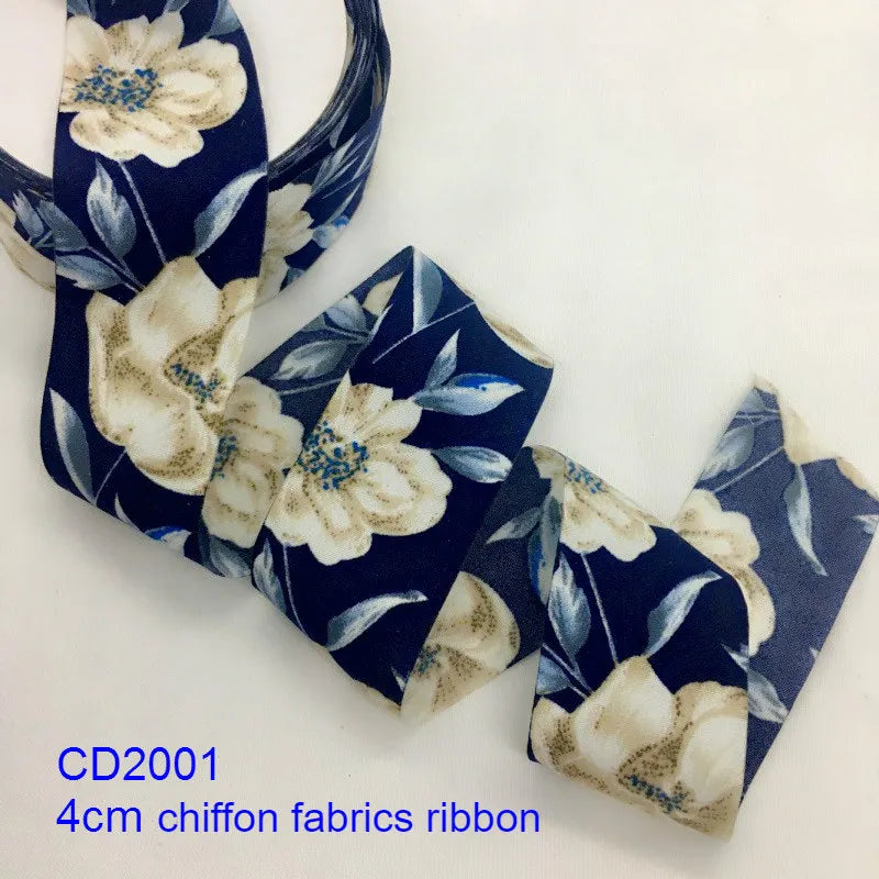 Floral Printed Fabric Ribbon – 10-Yard Roll
