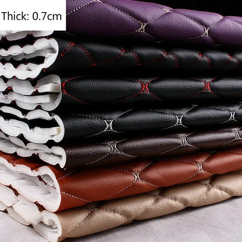 Foam Quilted Faux Leather Fabric – Waterproof & Wear-Resistant | 100×158 cm per Piece