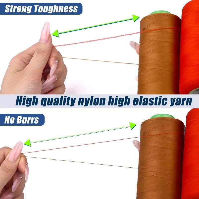 Hilo elástico de nailon para coser – 100D/2, 2743 m | Gran elasticidad