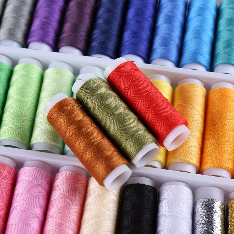 39-Piece Colorful Polyester Sewing Thread Kit | Machine & Hand Sewing