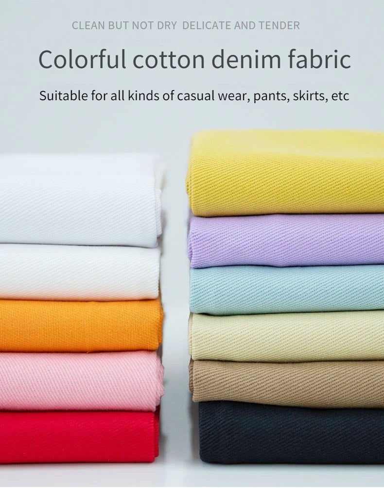 100% Cotton Thick Denim Fabric – 395 g/m | 150 cm Wide | Jeans, Coats, Bags & DIY Sewing
