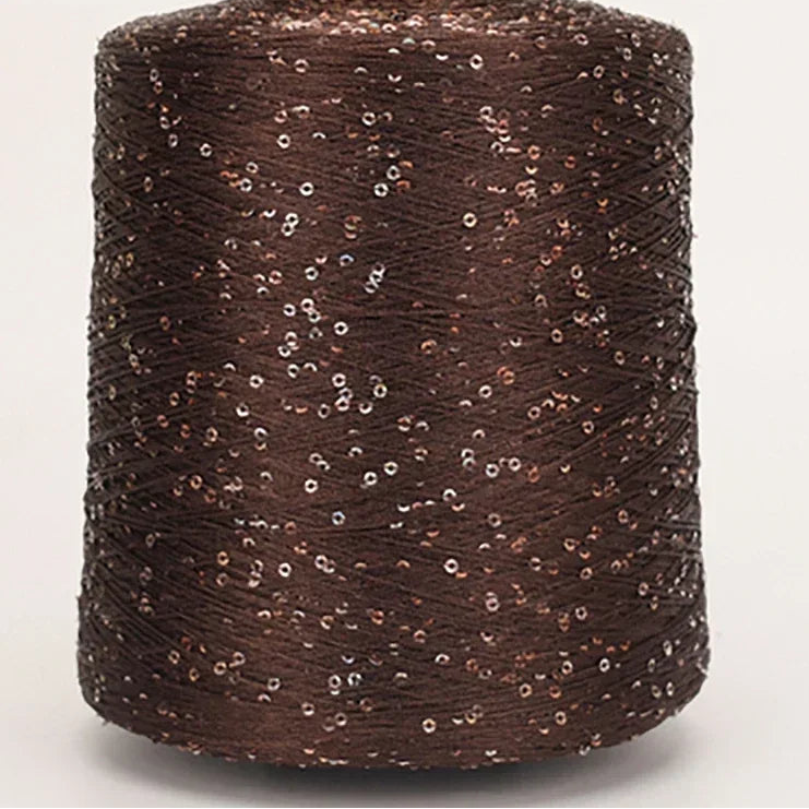 500G Hilo Fantasía de Lentejuelas Brillantes – Para Tejer a Mano y Ganchillo | Lentejuela de 3mm | 25 Colores