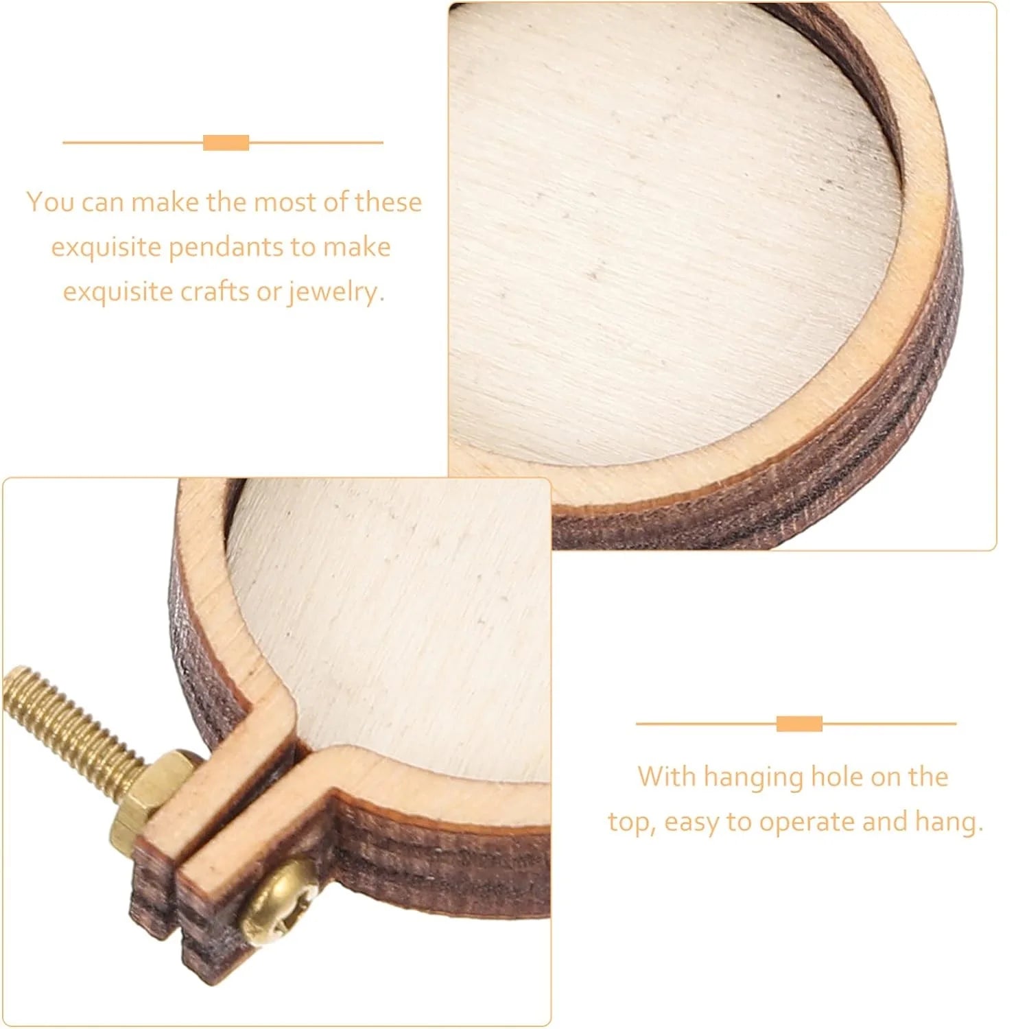 Mini Wooden Embroidery Hoop Set — 10 Pieces