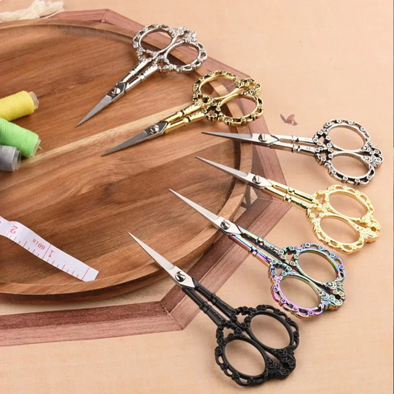 Tijeras de sastre retro – Tijeras de bordar y coser de acero inoxidable | Unidad individual, paquete de 3 y paquete de 6