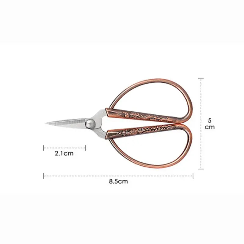 Tijeras de coser retro mini — Cortahílos de acero inoxidable vintage en 6 acabados