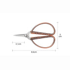 Tijeras de coser retro mini — Cortahílos de acero inoxidable vintage en 6 acabados