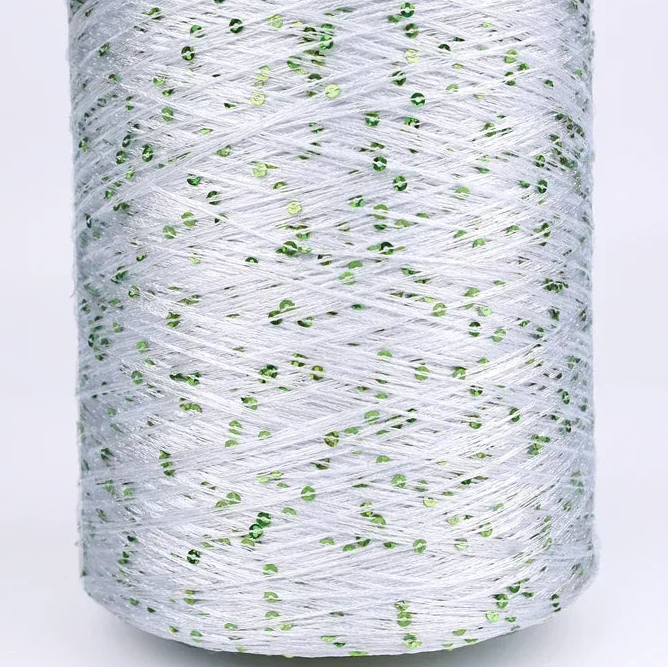 500G Hilo Fantasía de Lentejuelas Brillantes – Para Tejer a Mano y Ganchillo | Lentejuela de 3mm | 25 Colores