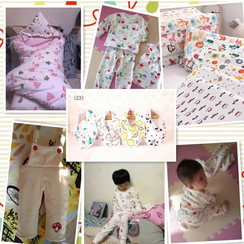 100% Cotton Knitted Print Fabric – 50×90 cm (19.7×35.4 in)