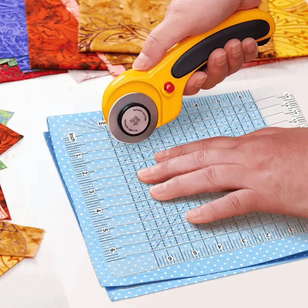 Slotted Acrylic Fabric Strip Cutting Ruler – Quilting Patchwork Template for Precise Strip Cuts