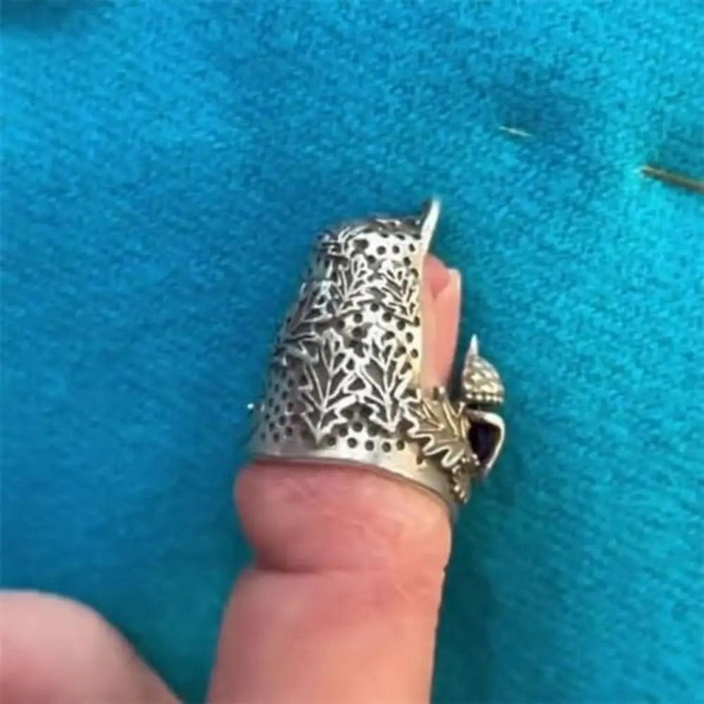 Acorn Thimble – Adjustable Metal Finger Protector for Quilting & Hand Sewing