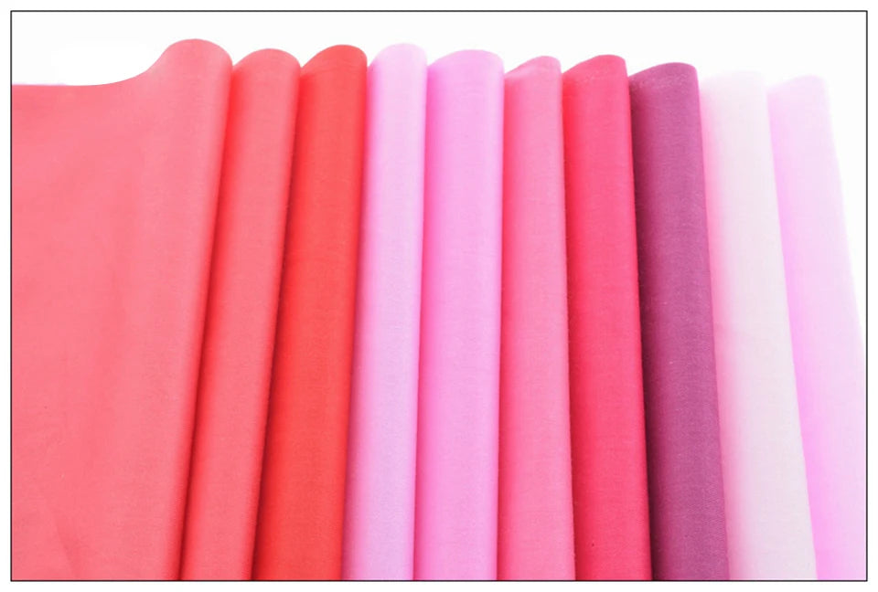38-Piece Dyed Solid Color Twill Cotton Fabric Set – 20x30cm Precut Squares