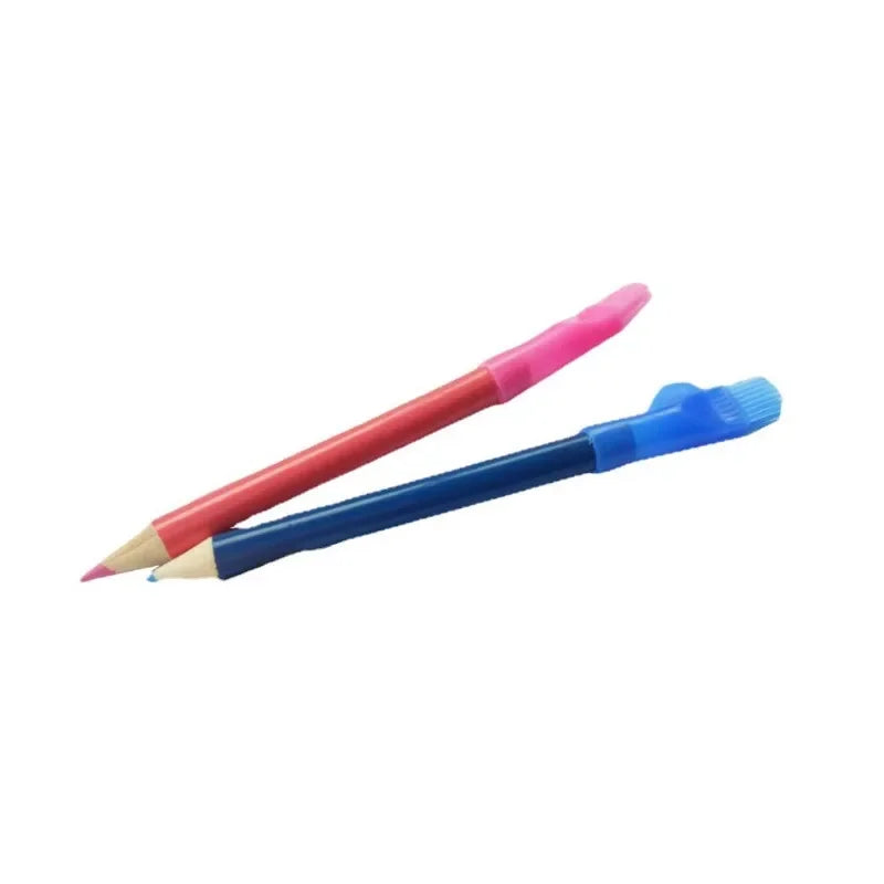 Water-Soluble Fabric Chalk Pencils with Brush Cap – 3 or 6-Pack (Red, White & Blue)