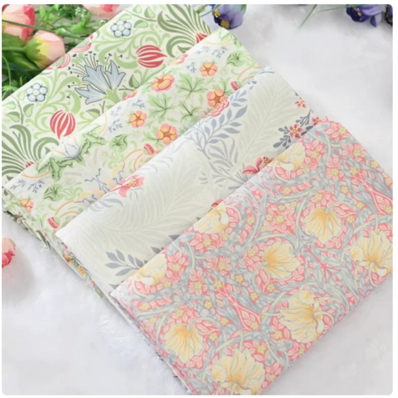 Little Fresh Flower Print 100% Cotton Canvas Fabric – 110cm Wide for Bags, Pillows, Tablecloths & DIY