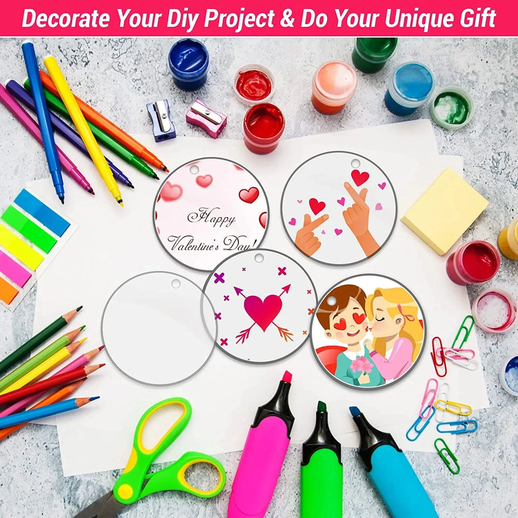 Round Acrylic Ornament Blanks for Crafting (10–50 Pack)
