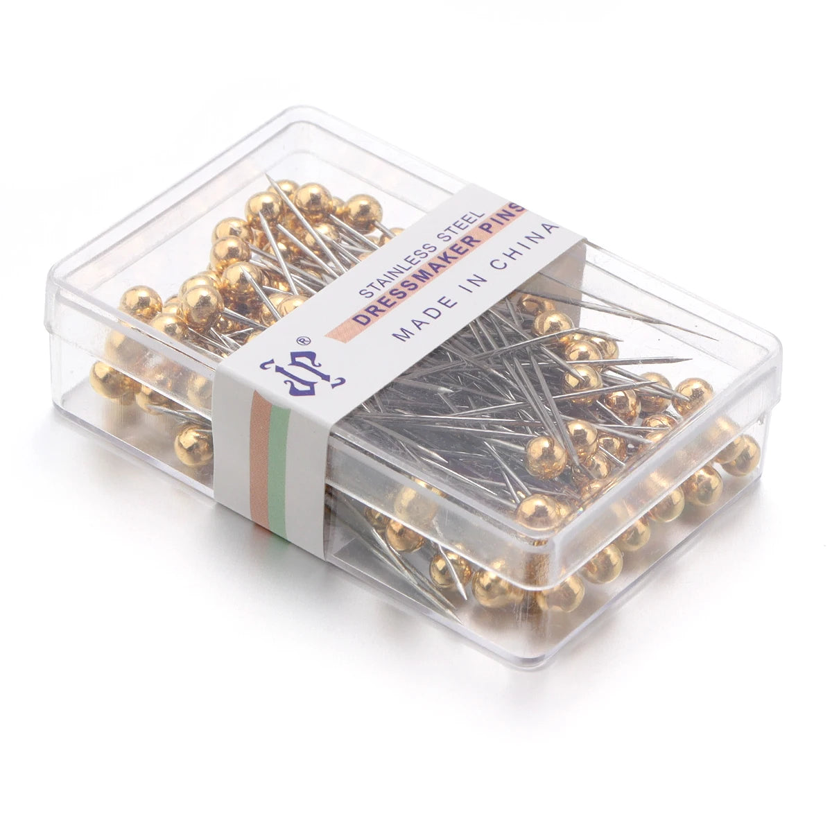 100-Piece Color Ball Head Sewing Pins — Stainless Steel Quilting & Fabric Pins