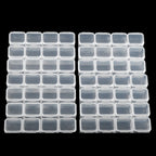 1 ud. Caja de almacenamiento de plástico con 28/32/48/56/64 compartimentos, organizador de accesorios de joyería, abalorios y cuentas para pintura de diamante DIY