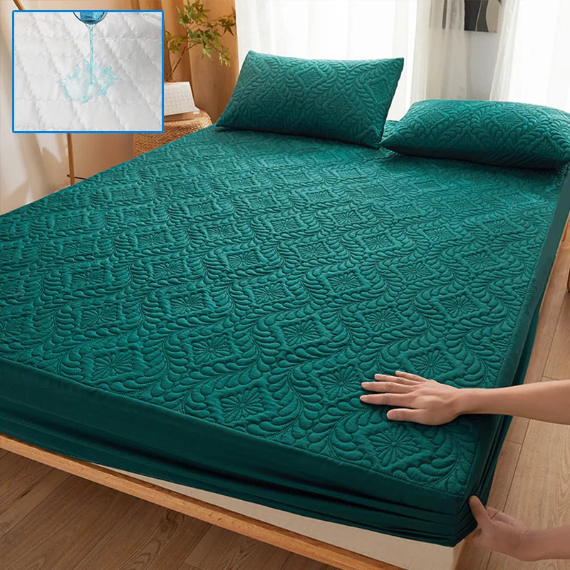 Anqianny Grade A Waterproof Quilted Mattress Protector – 300TC Jacquard, TPU Layer, Anti-Mite