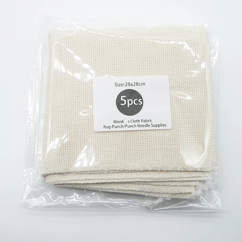 100% Cotton Monk's Cloth Fabric – Punch Needle & Embroidery | Multiple Sizes
