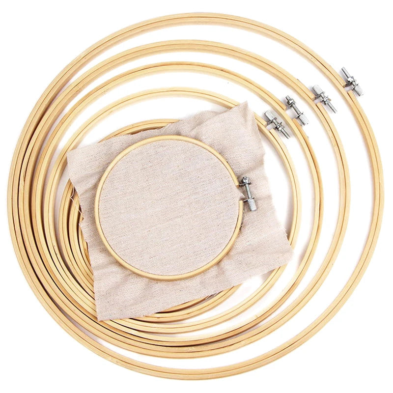 Bamboo Embroidery Hoop Circle