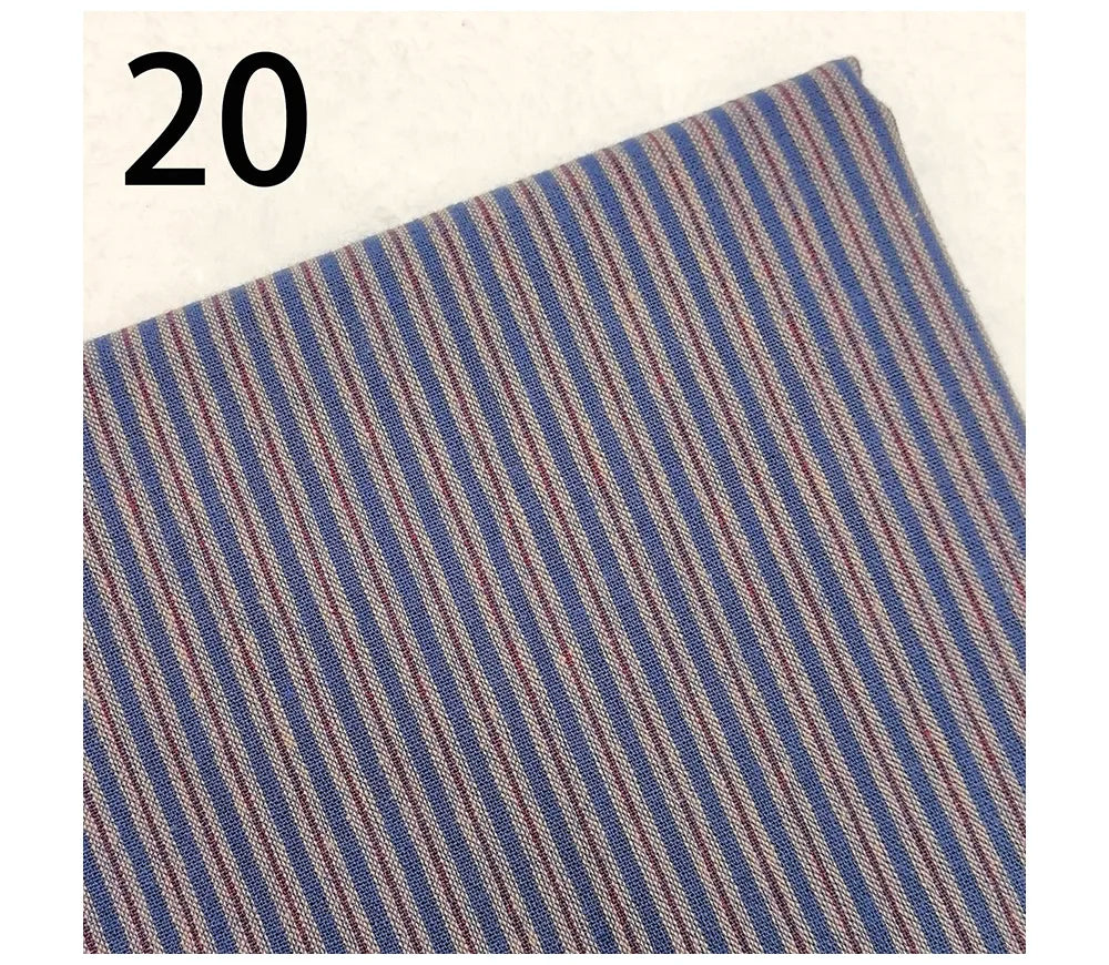 Yarn-Dyed Striped Plaid Cotton Quilting Fabric – 55" Wide, Multiple Cut Sizes | Patchwork & Tilda Crafts