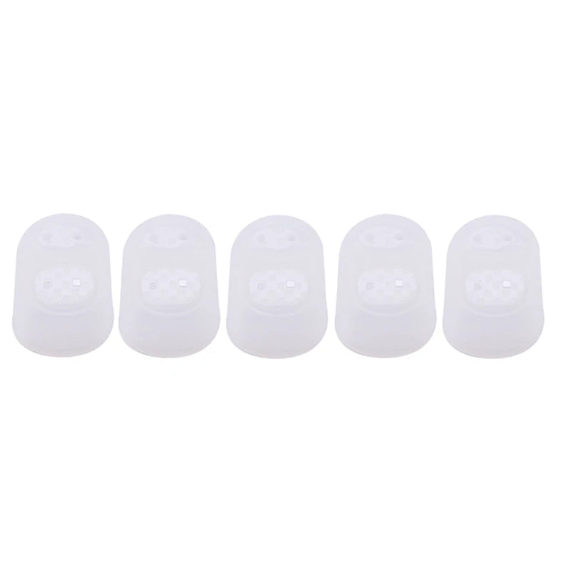 5 unids/lote dedales de silicona multifuncionales ahuecados transpirables manga protectora de dedo accesorios de costura DIY