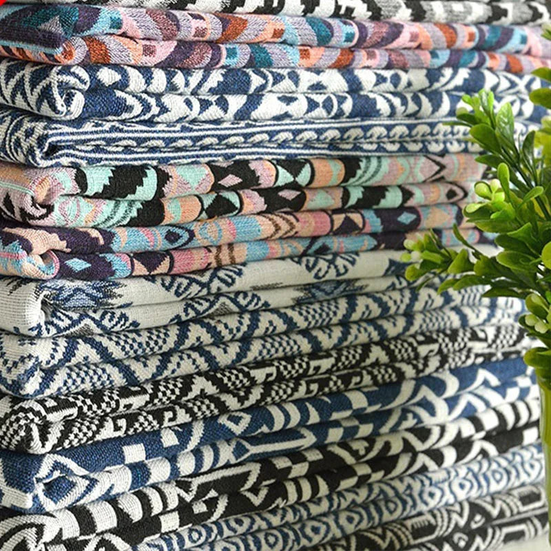 Ethnic Print Linen-Cotton Blend Fabric – 150 cm Wide (59 in) | Sold by Length