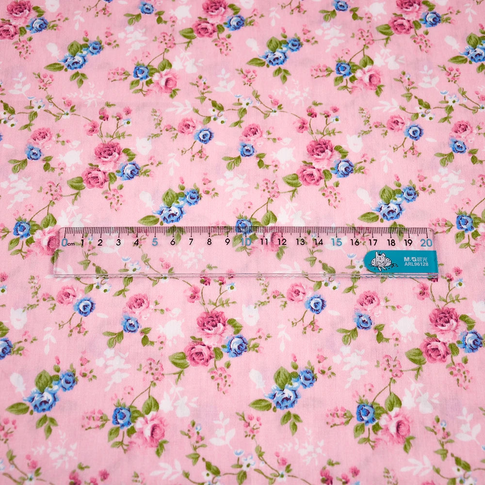 Floral Cotton Fabric - 25x45cm 100% Cotton Patchwork Fabric
