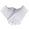 White Cotton Gloves – 12 Pairs, Washable & Stretchable, S/M/L/XL