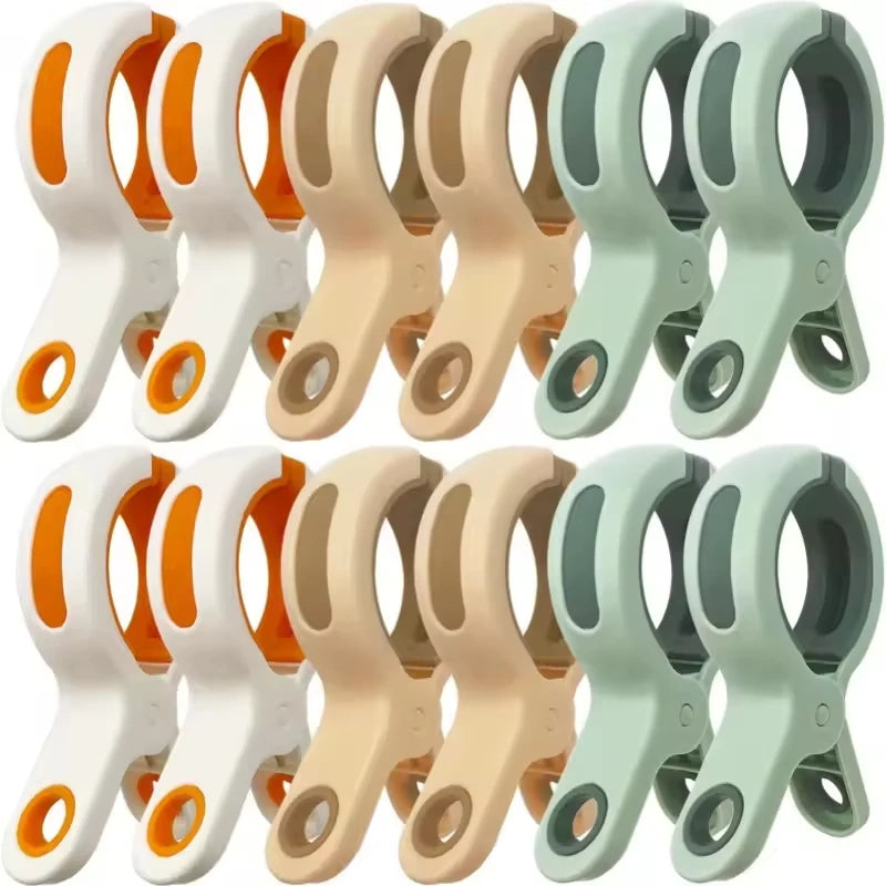 Pinzas de playa/para acolchar – Pinzas de ropa de plástico grandes, resistentes al viento y reutilizables para mantas, toallas y telas