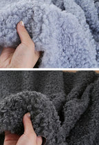 Teddy Plush Imitation Wool Fleece Fabric – 50x50cm | Soft Warm Fabric for Dolls, Pet Clothes & DIY Sewing