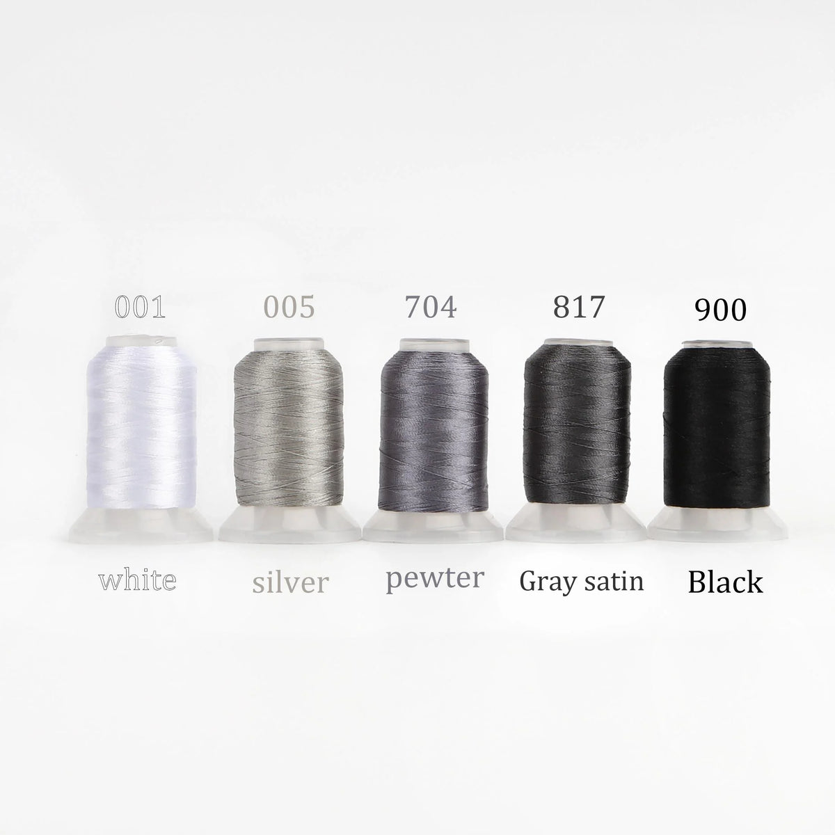 Premium 40WT Polyester Machine Embroidery Thread Set – 4 or 5 Coordinated Spools, 500m (550yd) Each