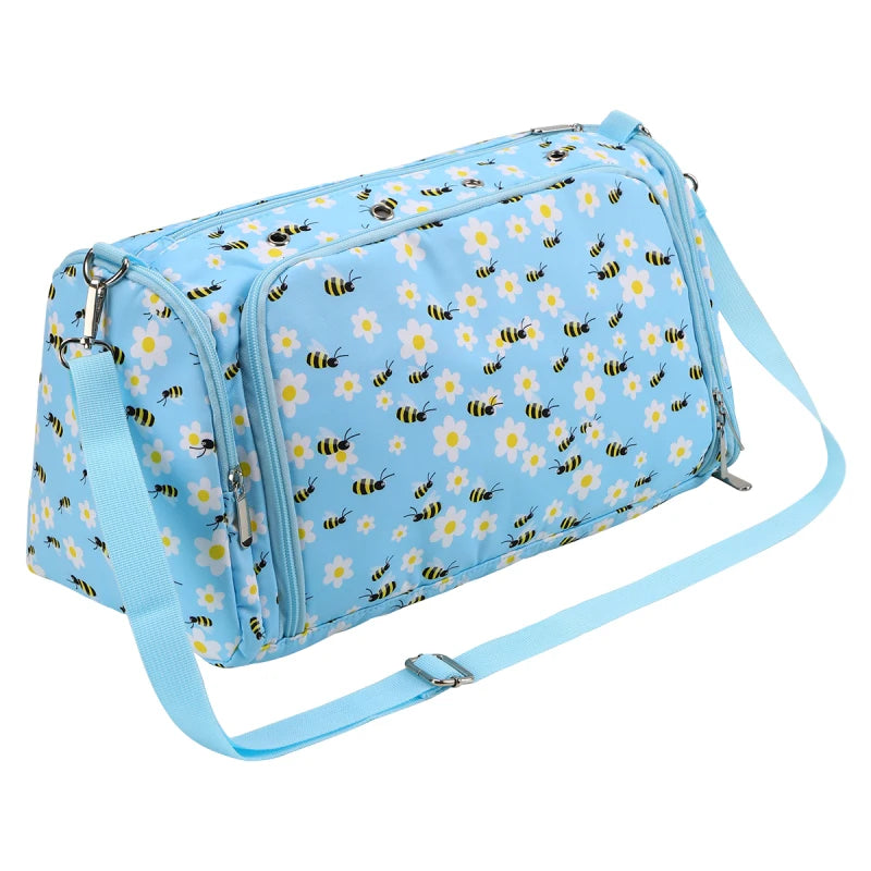 Paisley Print Yarn & Crochet Storage Bag – Knitting Organizer Pouch (37×20×21cm)