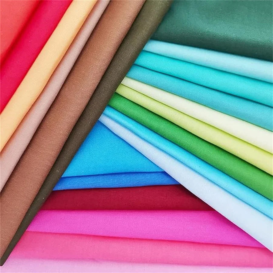 50-Piece Precut Fabric Squares Set – 20x20cm Solid Colors for Quilting & Patchwork