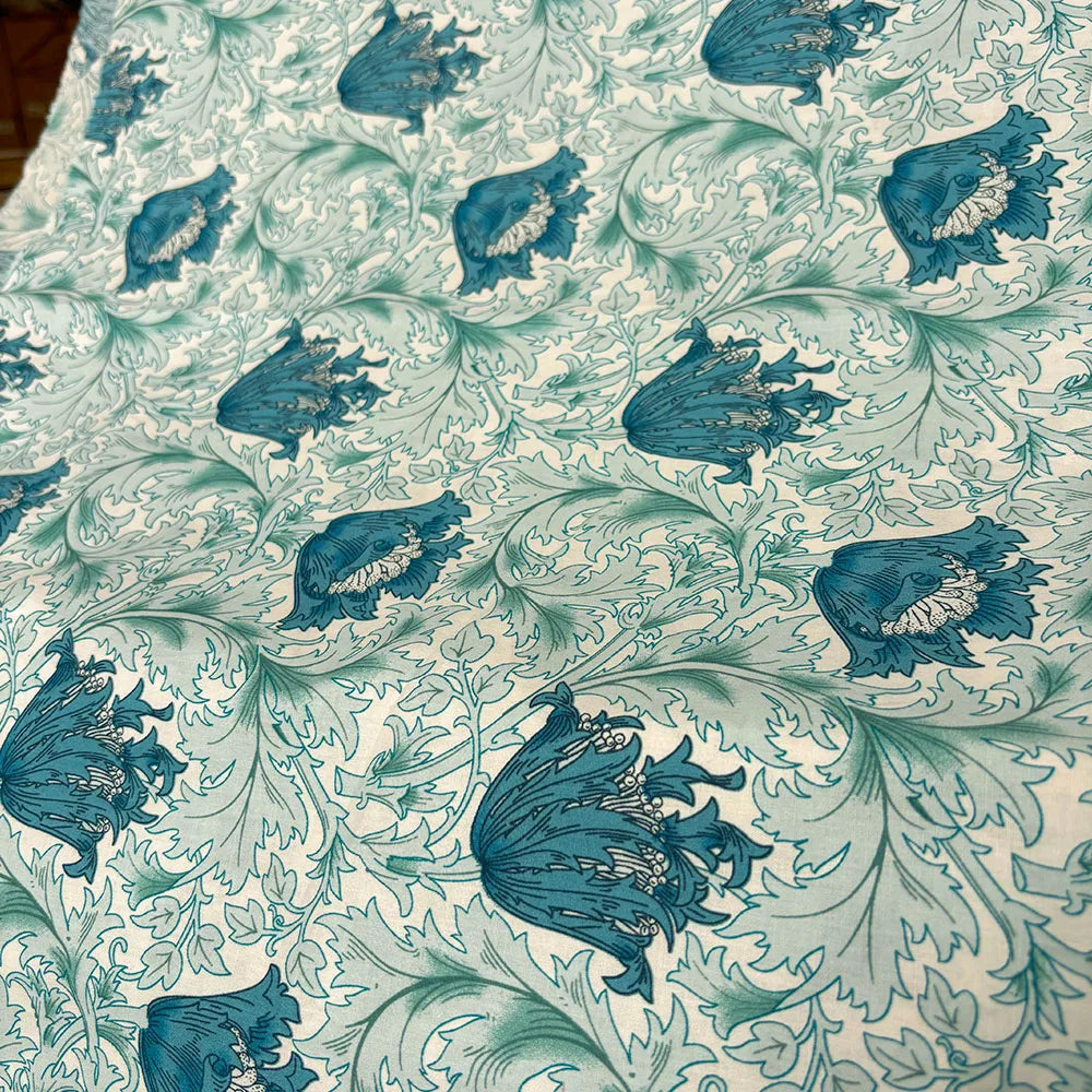 William Morris Inspired Floral Print 100% Cotton Fabric — 145cm Wide