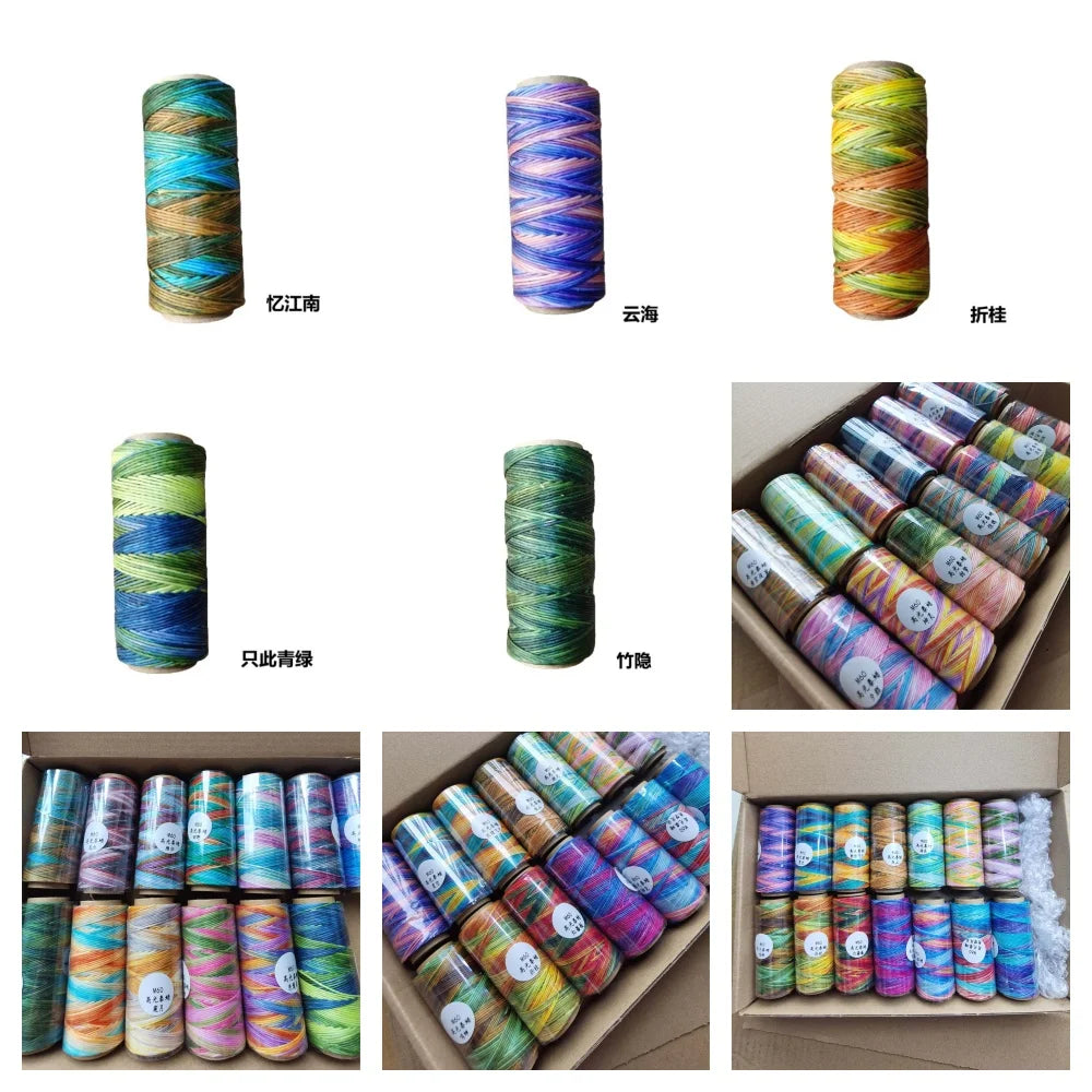 Hilo Redondo de Poliéster Encerado – 0.6mm, Carrete de 50m | 41 Colores | Macramé, Joyería y Marroquinería