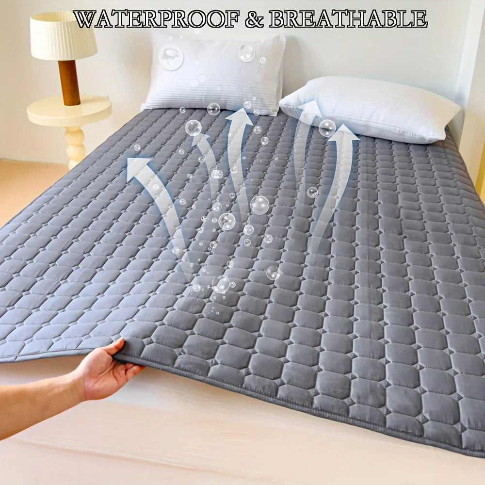 Anqianny Waterproof Quilted Mattress Protector – 400TC, TPU Layer, Anti-Mite, Single & Double