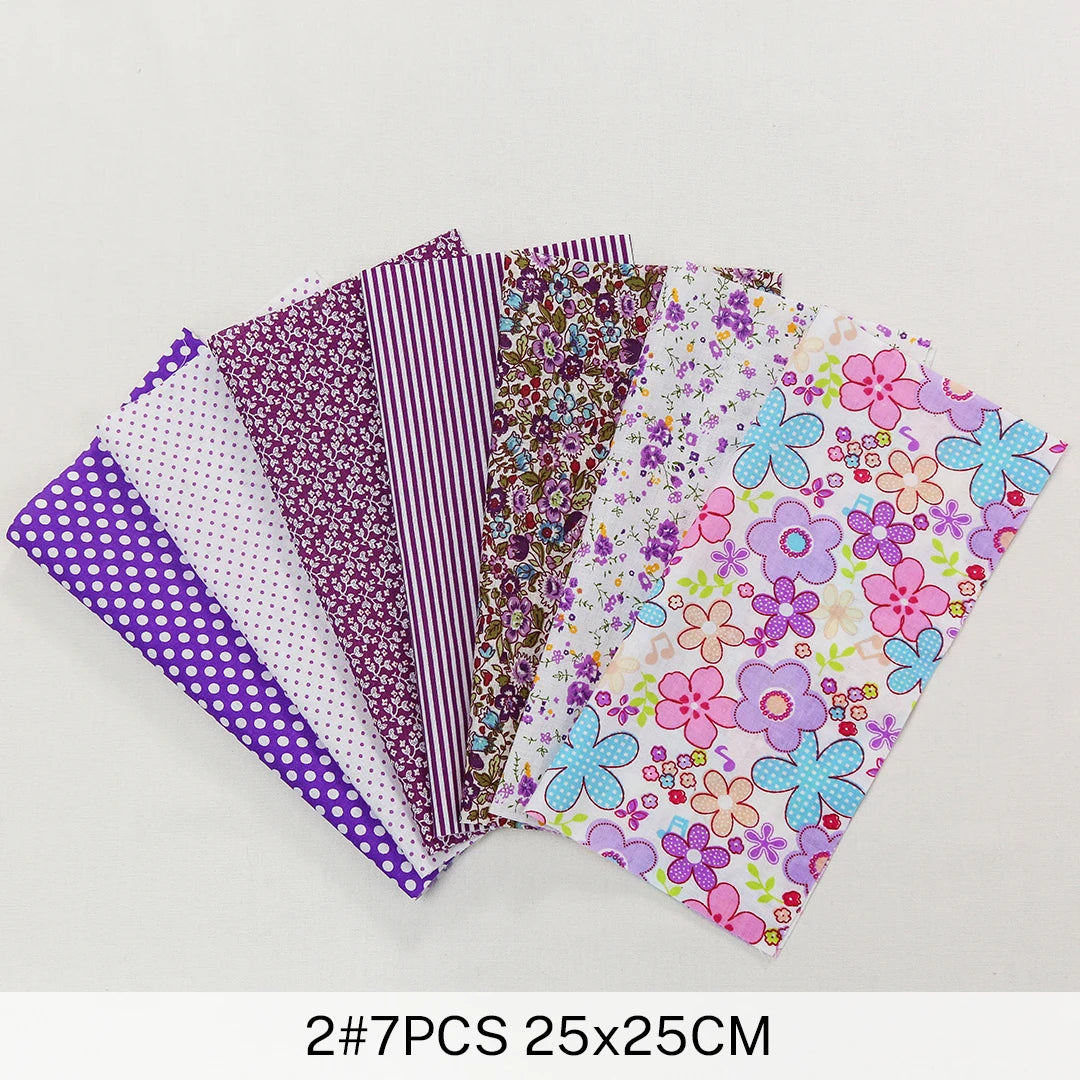 25x25Cm Cotton Flower Fabric Printed Cloth Sewing Quilting Fabrics For Patchwork Needlework DIY Handmade Accessories
