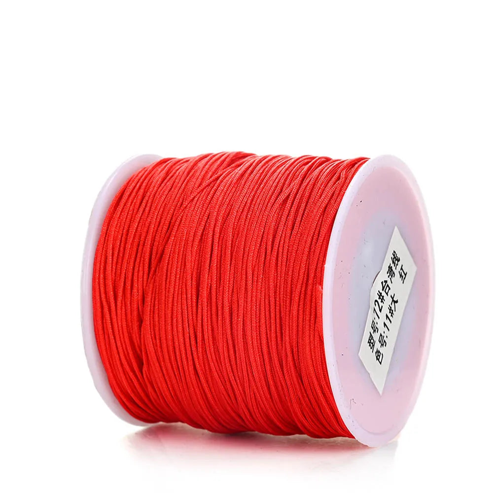 Nylon Cord Thread – 0.8mm, 100m Spool | 28 Colors | Bracelets, Necklaces & DIY Crafts