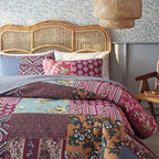 3-Piece Cotton Quilted Bedspread Set – Soft Pastoral Print | Bedsheet & 2 Pillowcases | 4 Sizes, 6 Colors