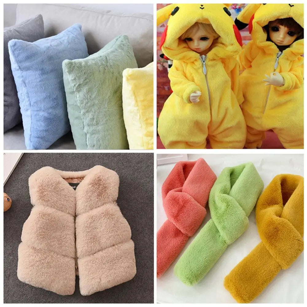 Soft Faux Fur Plush Fabric – 100% Polyester, 165cm Wide – For Apparel, Toys, Quilting & Winter Crafts