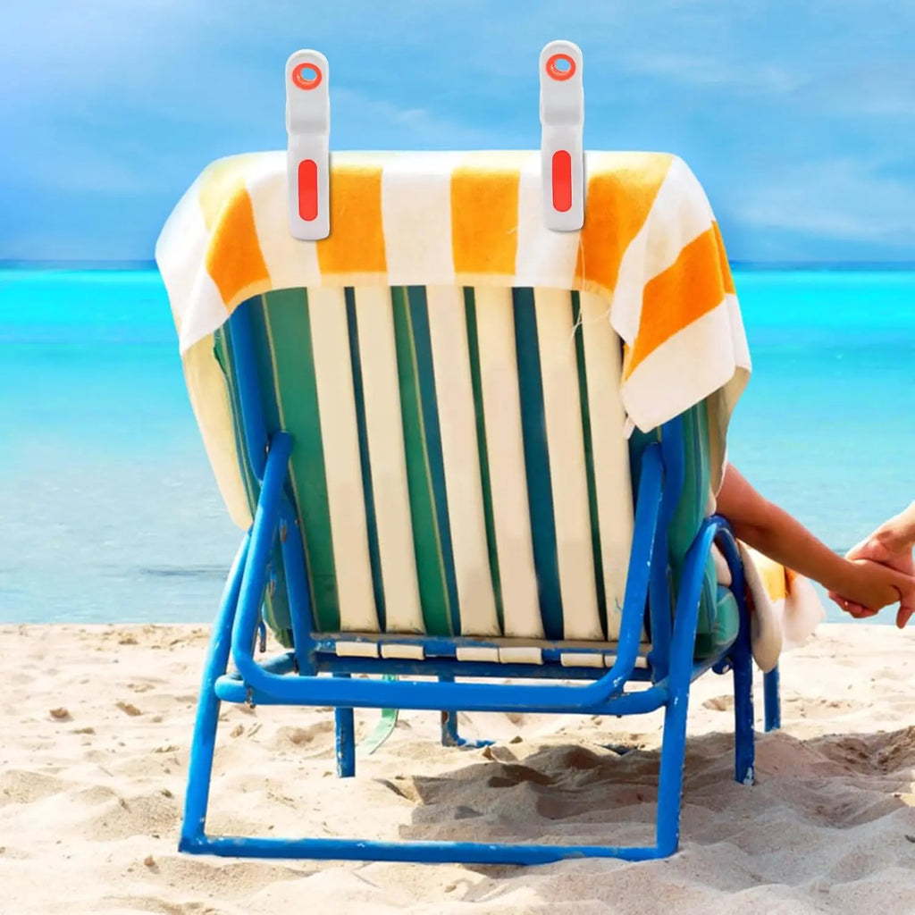 Pinzas de playa/para acolchar – Pinzas de ropa de plástico grandes, resistentes al viento y reutilizables para mantas, toallas y telas