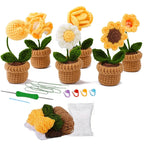 Kit de ganchillo para tejer rosas, ramo de flores hecho a mano, bricolaje, bolsa de material de ganchillo de lana, regalo creativo para parejas y novias, principiantes