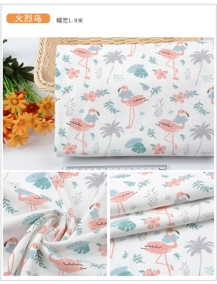 100% Cotton Knitted Print Fabric – 50×90 cm (19.7×35.4 in)